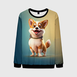 Свитшот мужской Корги молодец, цвет: 3D-черный