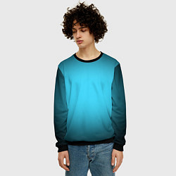 Свитшот мужской Небесный градиент, цвет: 3D-черный — фото 2