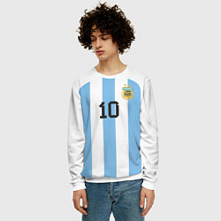 Свитшот мужской Марадона форма сборной Аргентины, цвет: 3D-белый — фото 2