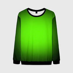 Свитшот мужской Кислотный зеленый с градиентом, цвет: 3D-черный