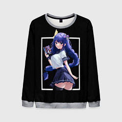 Свитшот мужской Школьница Шогун Райден, цвет: 3D-меланж