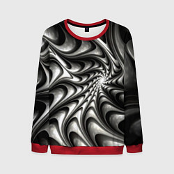 Свитшот мужской Abstract fractal grey, цвет: 3D-красный