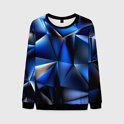 Мужской свитшот Polygon blue abstract