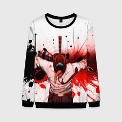 Свитшот мужской Человек-Бензопила: Денжи, цвет: 3D-черный