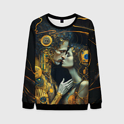 Свитшот мужской Gustav Klimt Cyberpunk, цвет: 3D-черный