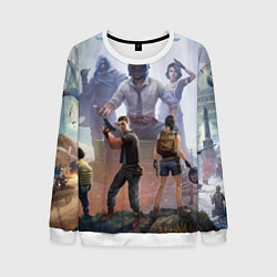 Свитшот мужской PUBG банда, цвет: 3D-белый