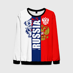 Мужской свитшот Russia national team: white blue red