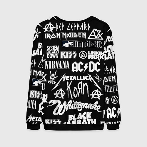 Мужской свитшот Сборник тяжёлого рока / 3D-Черный – фото 2