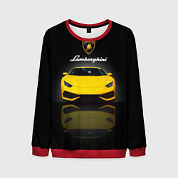 Свитшот мужской Итальянский суперкар Lamborghini Aventador, цвет: 3D-красный