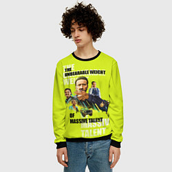 Свитшот мужской Афиша на лаймовом фоне, цвет: 3D-черный — фото 2