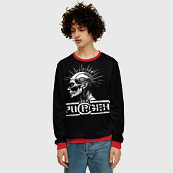 Свитшот мужской Пурген киберпанк, цвет: 3D-красный — фото 2