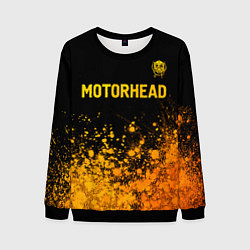 Свитшот мужской Motorhead - gold gradient: символ сверху, цвет: 3D-черный