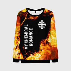 Свитшот мужской My Chemical Romance и пылающий огонь, цвет: 3D-черный