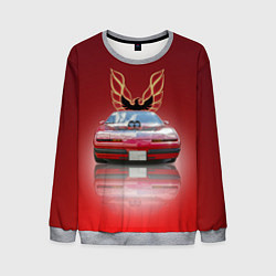 Свитшот мужской Американский спорткар Pontiac Firebird, цвет: 3D-меланж