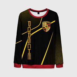 Свитшот мужской Porsche - Gold line, цвет: 3D-красный