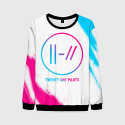 Свитшот мужской Twenty One Pilots neon gradient style, цвет: 3D-черный