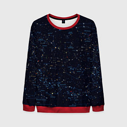 Свитшот мужской Звездное небо созвездия, цвет: 3D-красный
