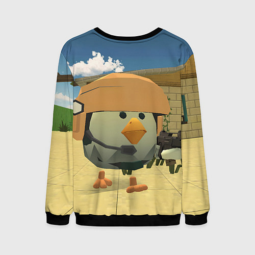 Мужской свитшот Chicken Gun Крош / 3D-Черный – фото 2