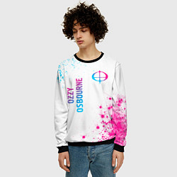 Свитшот мужской Ozzy Osbourne neon gradient style: надпись, символ, цвет: 3D-черный — фото 2