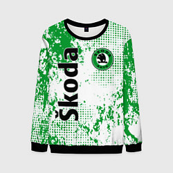 Свитшот мужской Skoda auto logo, цвет: 3D-черный