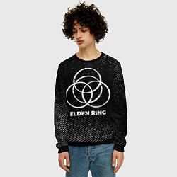 Свитшот мужской Elden Ring с потертостями на темном фоне, цвет: 3D-черный — фото 2