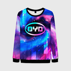 Свитшот мужской BYD неоновый космос, цвет: 3D-черный