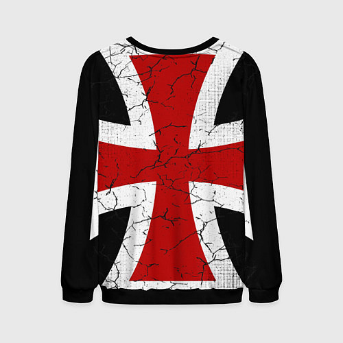 Мужской свитшот Рыцарь на фоне мальтийского креста / 3D-Черный – фото 2