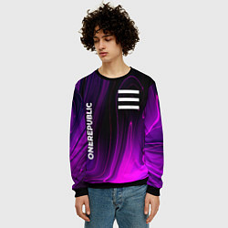 Свитшот мужской OneRepublic violet plasma, цвет: 3D-черный — фото 2