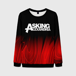 Свитшот мужской Asking Alexandria red plasma, цвет: 3D-черный