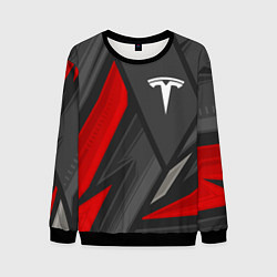 Свитшот мужской Tesla sports racing, цвет: 3D-черный