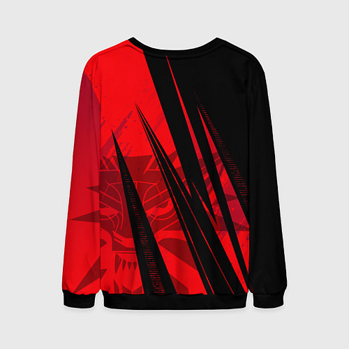 Мужской свитшот Кибер - ведьмак / 3D-Черный – фото 2