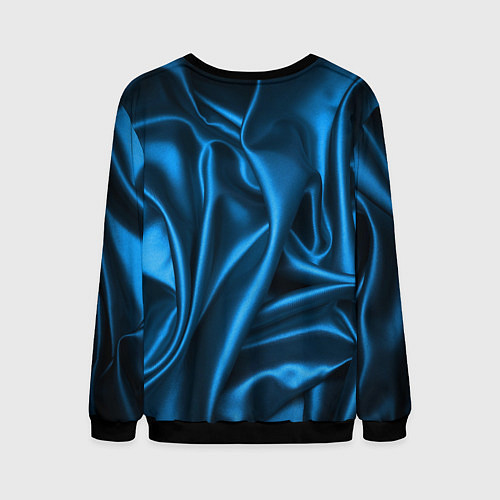 Мужской свитшот Синий шёлк / 3D-Черный – фото 2