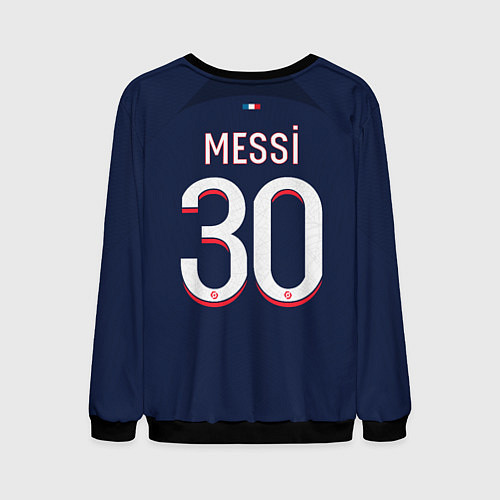 Мужской свитшот Лионель Месси форма ПСЖ 2324 домашняя / 3D-Черный – фото 2