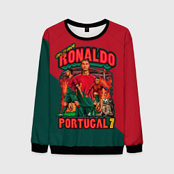 Свитшот мужской Криштиану Роналду сборная Португалии 7, цвет: 3D-черный