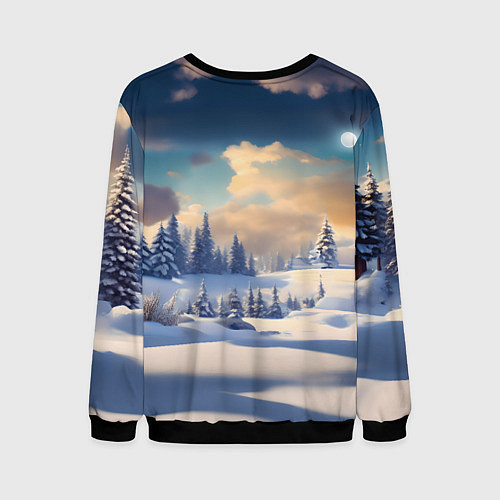 Мужской свитшот Шерстистый мамонт / 3D-Черный – фото 2