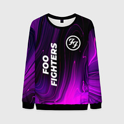 Свитшот мужской Foo Fighters violet plasma, цвет: 3D-черный