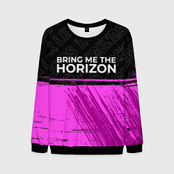 Свитшот мужской Bring Me the Horizon rock legends: символ сверху, цвет: 3D-черный