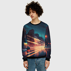 Свитшот мужской Городской трафик, цвет: 3D-черный — фото 2