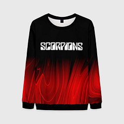 Свитшот мужской Scorpions red plasma, цвет: 3D-черный