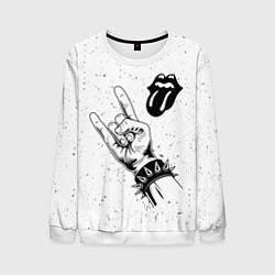 Свитшот мужской Rolling Stones и рок символ, цвет: 3D-белый