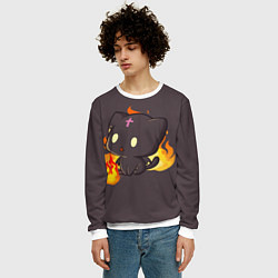 Свитшот мужской Чомусуке Коносуба, цвет: 3D-белый — фото 2