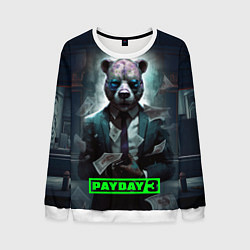 Свитшот мужской Payday 3 bear, цвет: 3D-белый