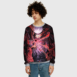 Свитшот мужской Годжо Сатору red, цвет: 3D-меланж — фото 2