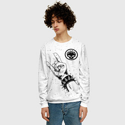 Свитшот мужской The Offspring и рок символ, цвет: 3D-белый — фото 2