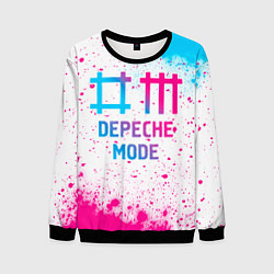 Свитшот мужской Depeche Mode neon gradient style, цвет: 3D-черный