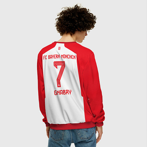 Мужской свитшот Гнабри Бавария Мюнхен форма 2324 домашняя / 3D-Красный – фото 4