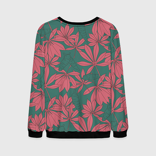 Мужской свитшот Pink nature / 3D-Черный – фото 2