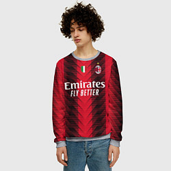 Свитшот мужской ФК Милан форма 2324 домашняя, цвет: 3D-меланж — фото 2