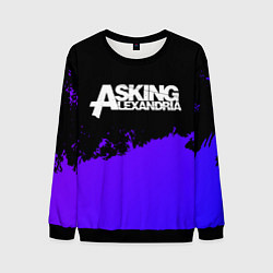 Мужской свитшот Asking Alexandria purple grunge