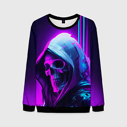 Мужской свитшот Череп в неоновом свете